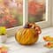 Glitzhome® Short Glass Pumpkin, Multicolor Stripes